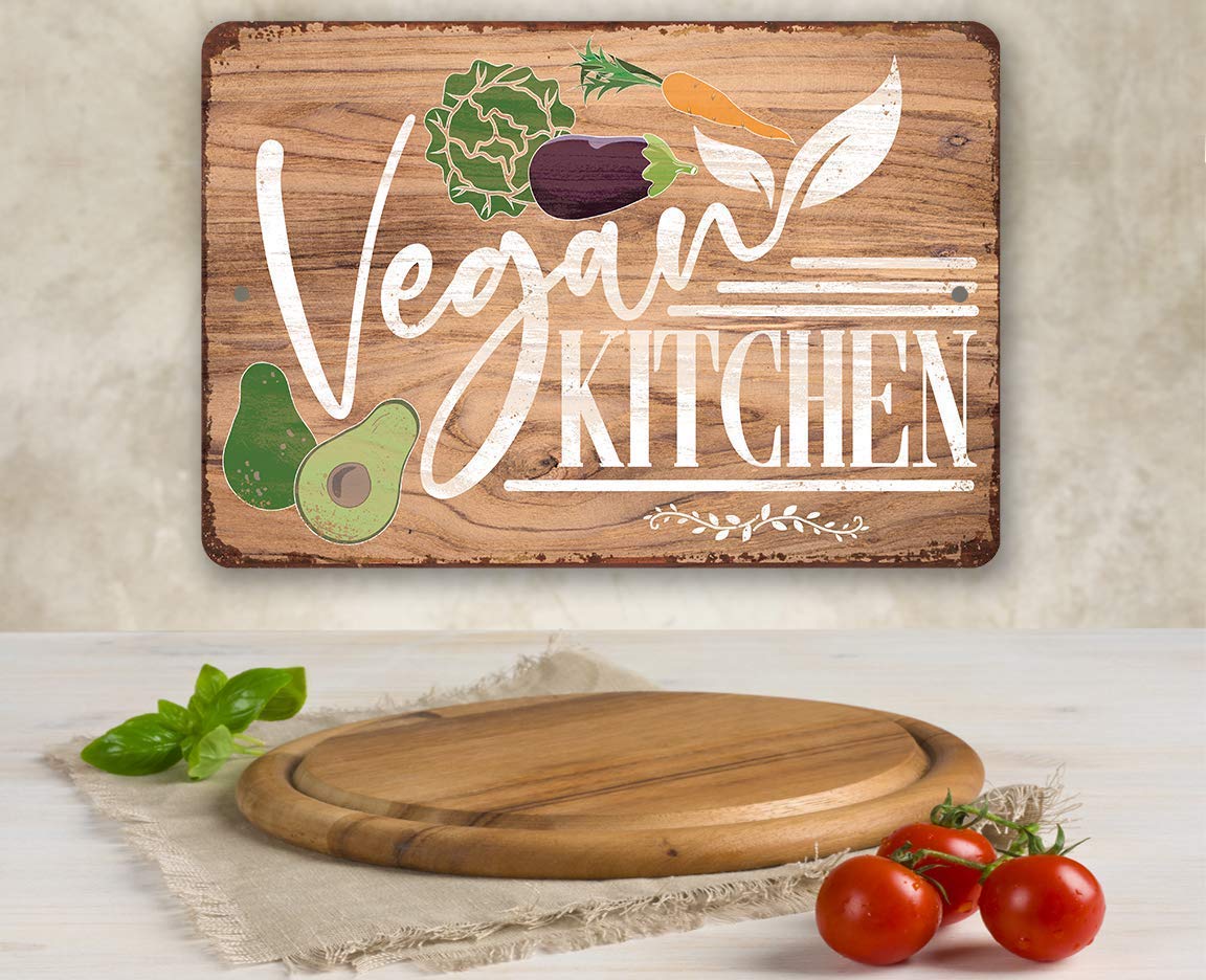 Kitchen wall art decorations aluminum sign 8x12 or 12x18