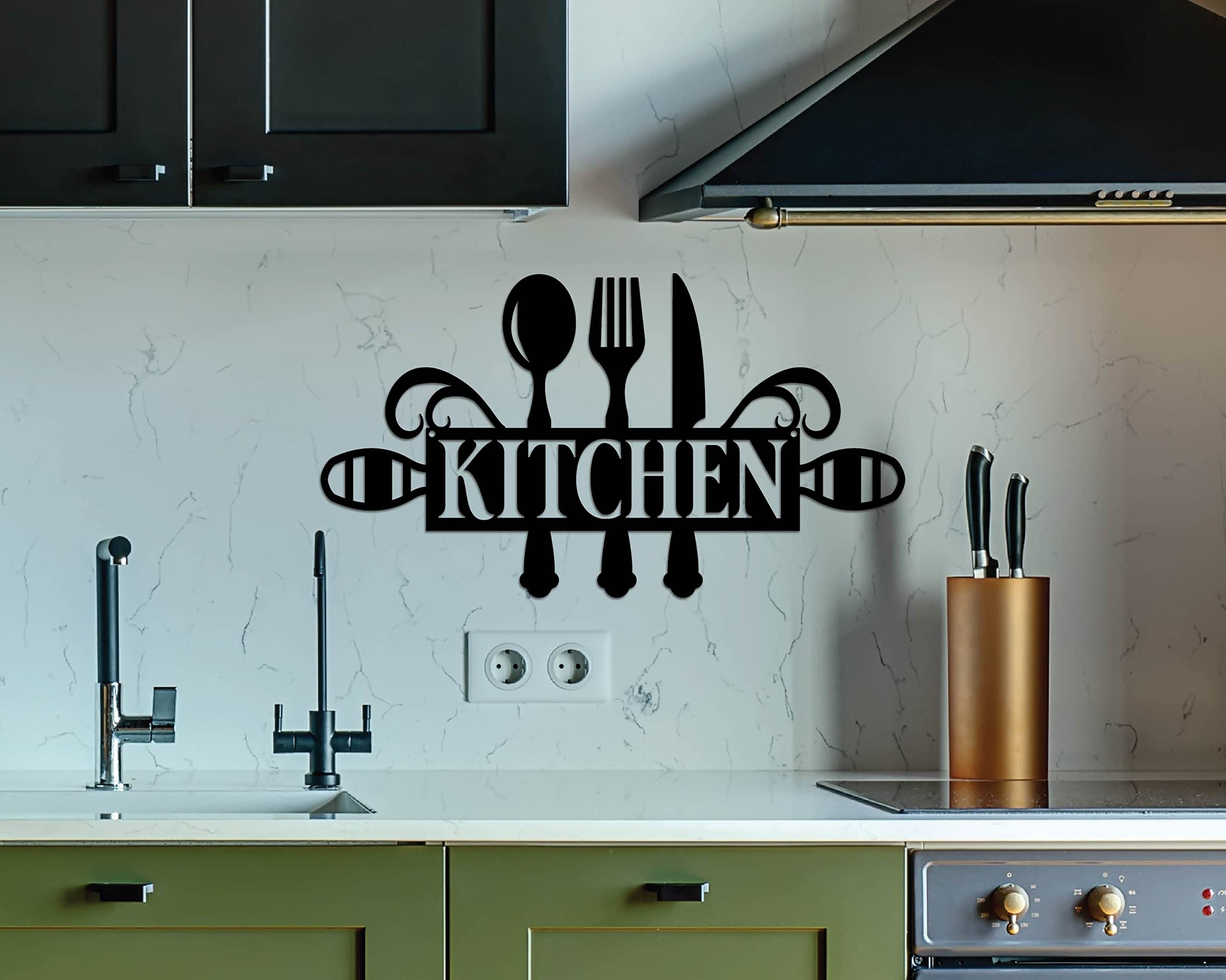 Heavy duty steel kitchen sign for home