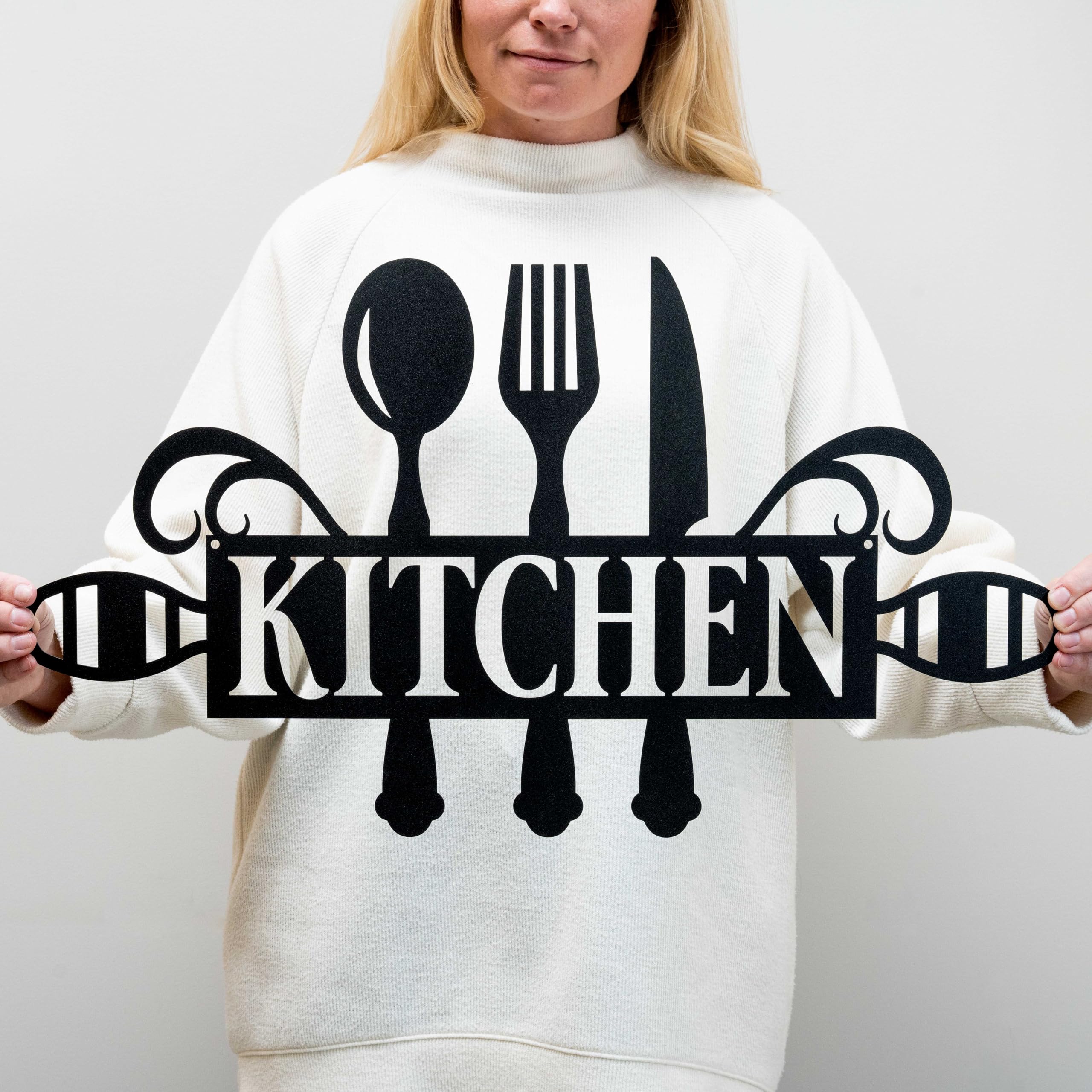 Kitchen Wall Decor sign with powder coated finish