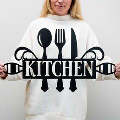 Kitchen Wall Decor sign with powder coated finish