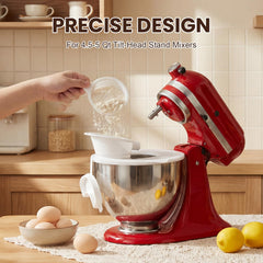 Foldable funnel silicone accessory for KitchenAid mixer