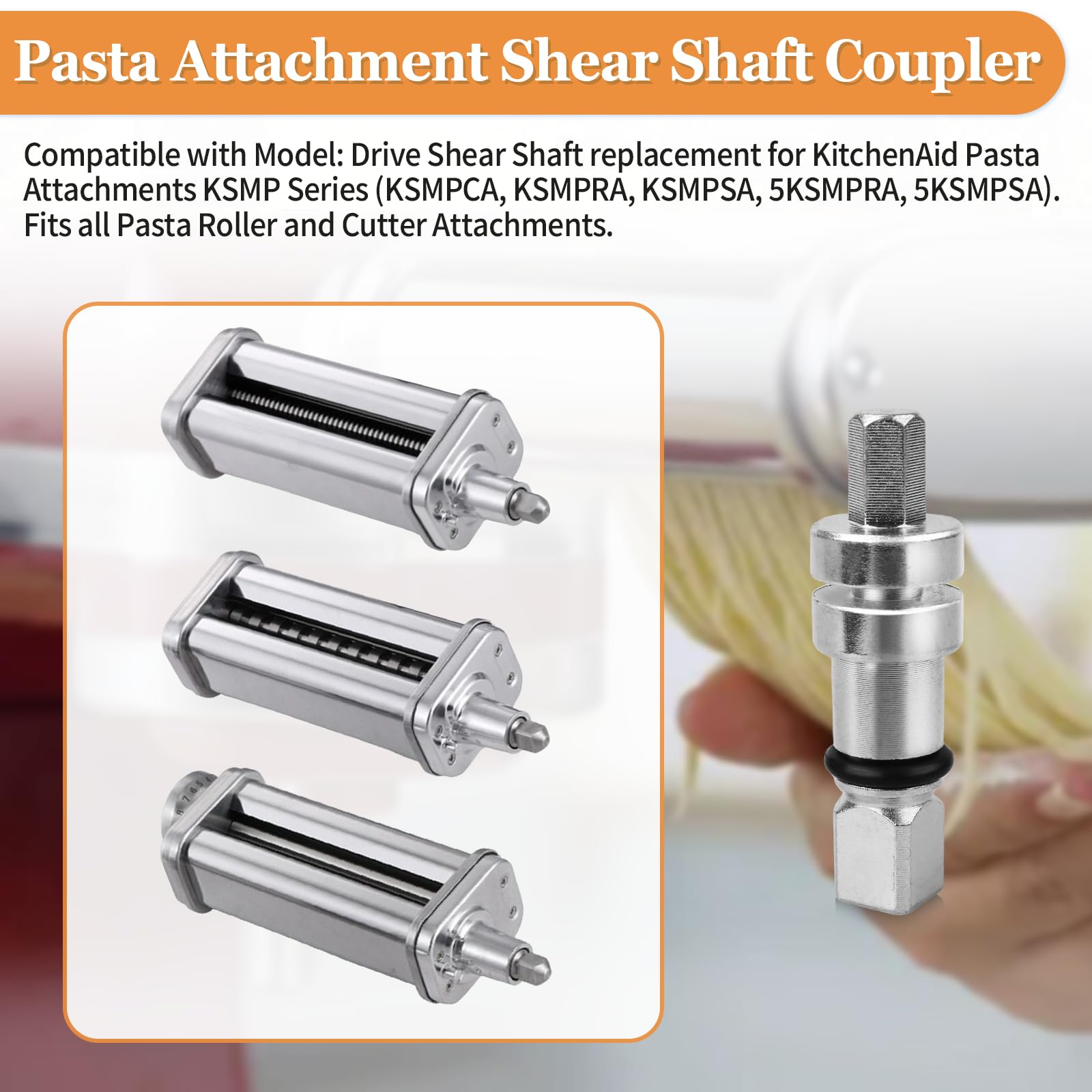 Pasta roller and cutter attachment replacement part for KitchenAid KSMP