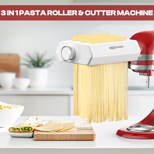 Close up of kitchenaid pasta attachment components