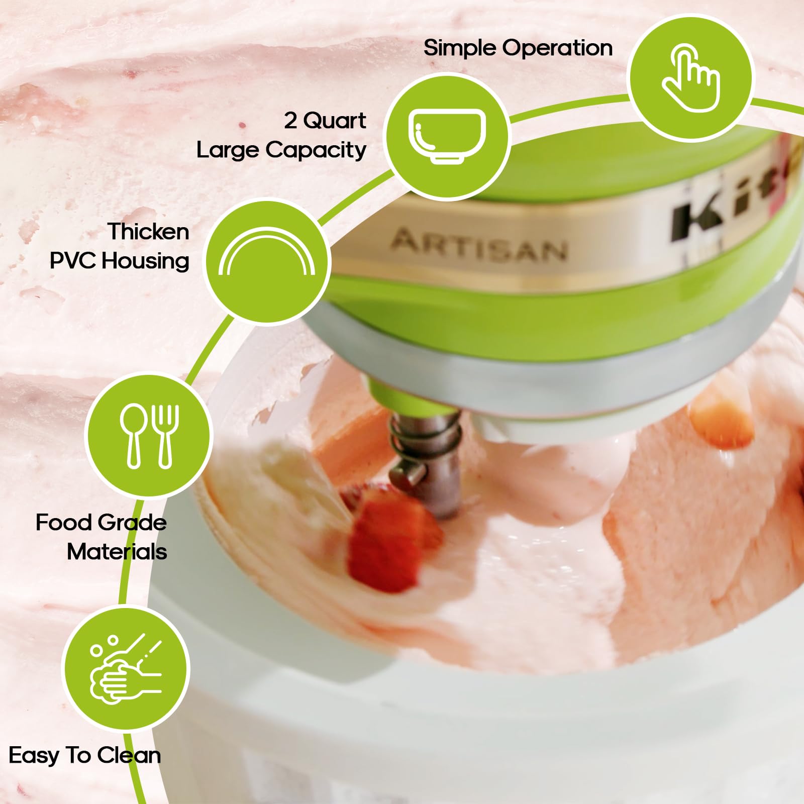 KitchenAid Stand Mixer compatible ice cream attachment