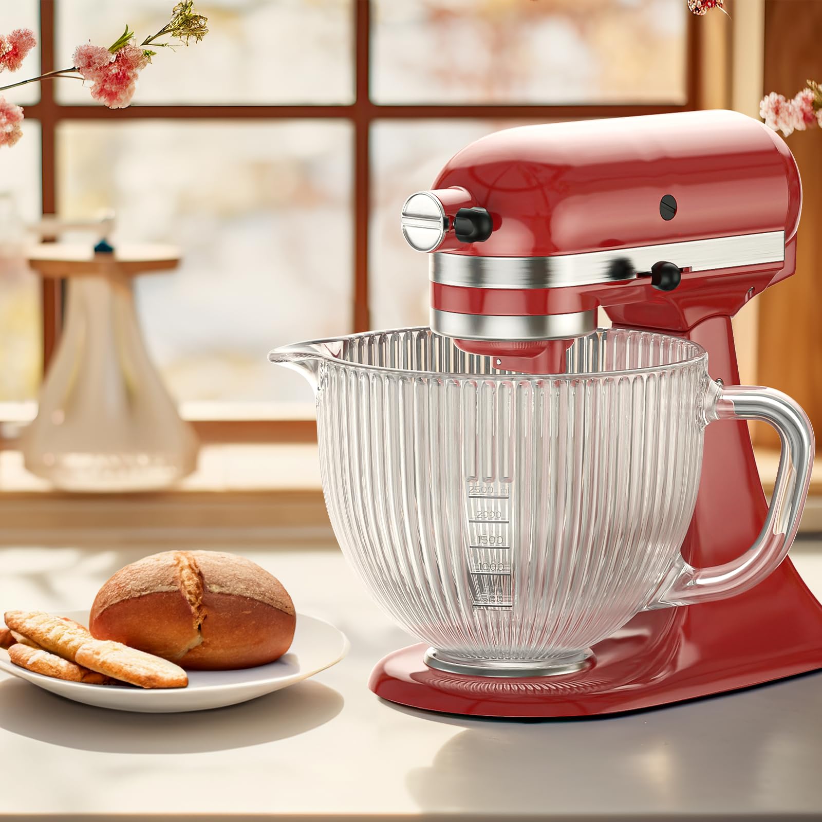 Glass bowl for KitchenAid stand mixer 4-5 quart
