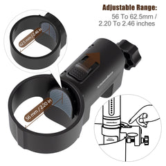 Adjustable clamp fits rim thickness 0-0.86 in and 2.2-2.46 in diameter sous vide cooker