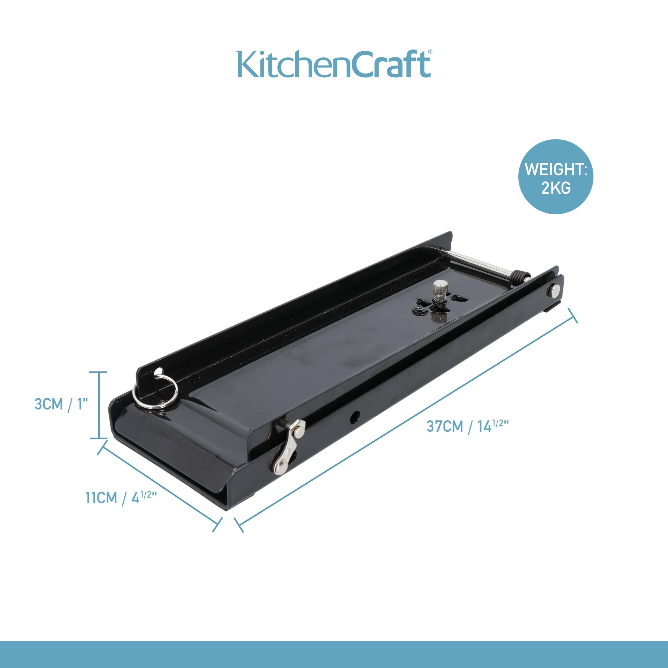 Crushing steel drink cans with KitchenCraft can crusher