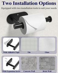 Kitsure wall-mount adhesive installation toilet paper holder