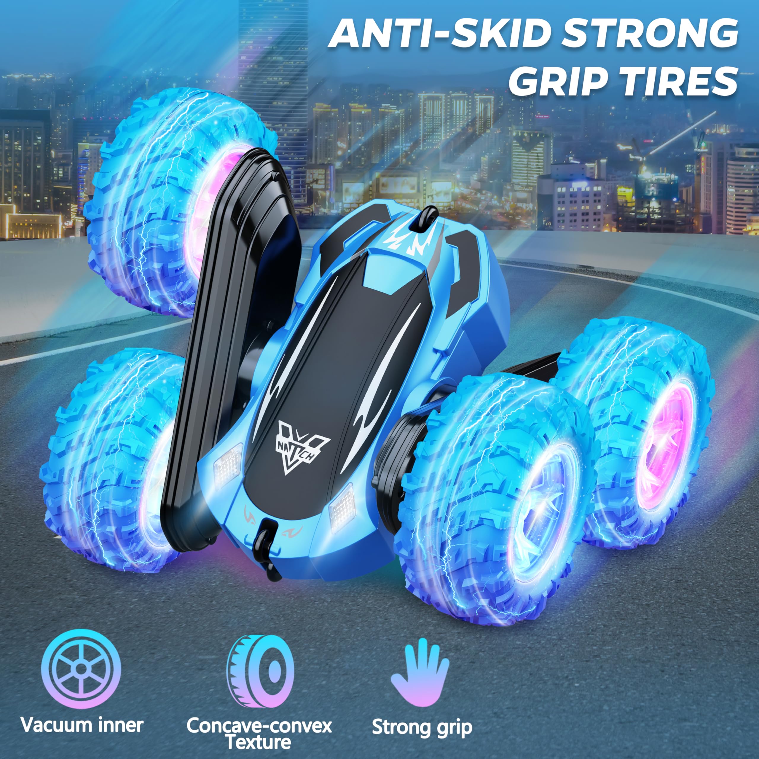 LED headlights on KKONES RC car