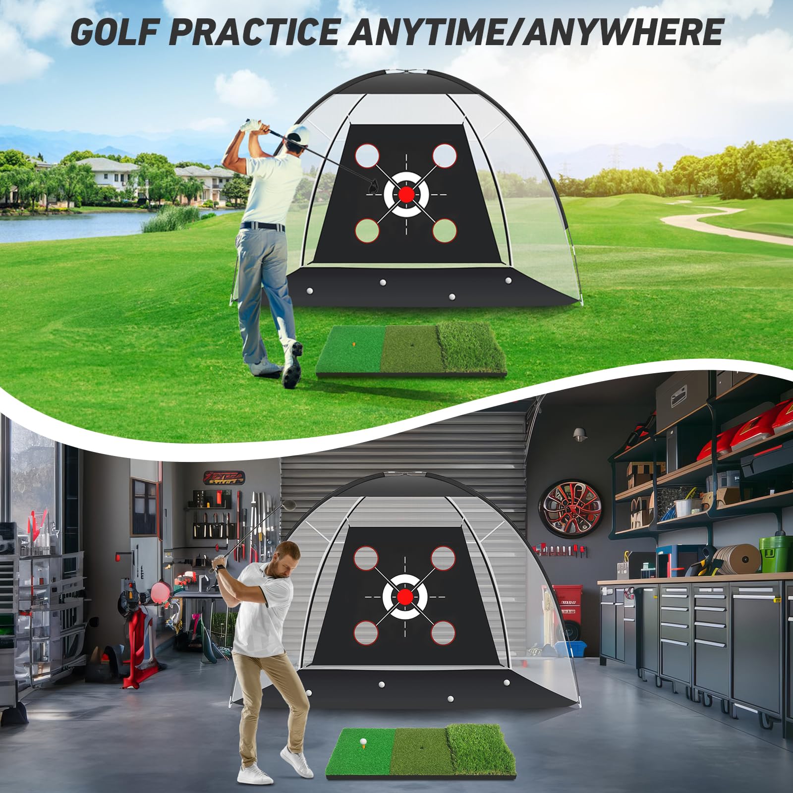 Easy setup golf training net by KLAODOT for home use