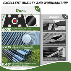 Indoor outdoor use golf practice net with central target and pockets