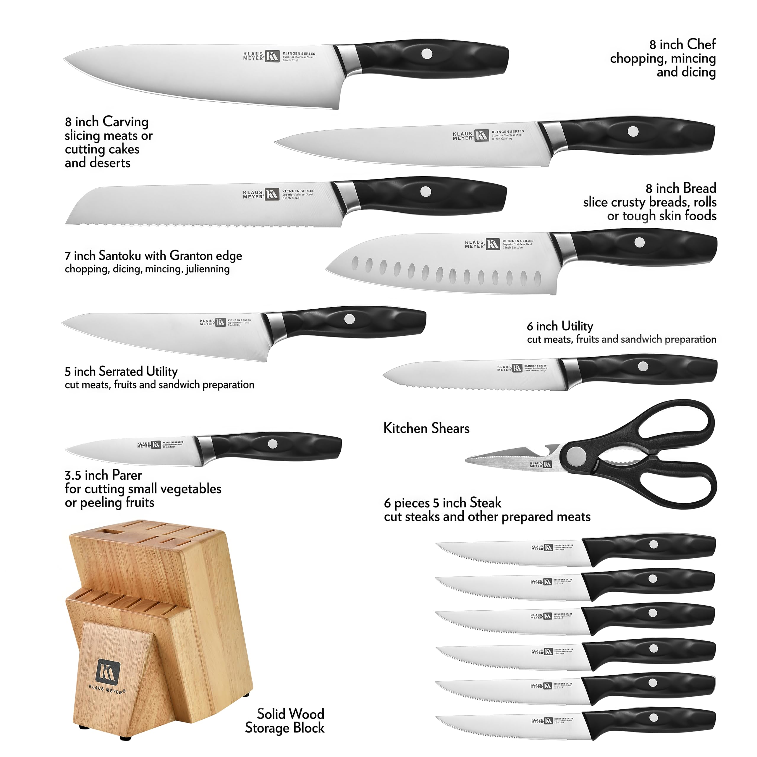 Klaus Meyer 8 inch chef knife blade