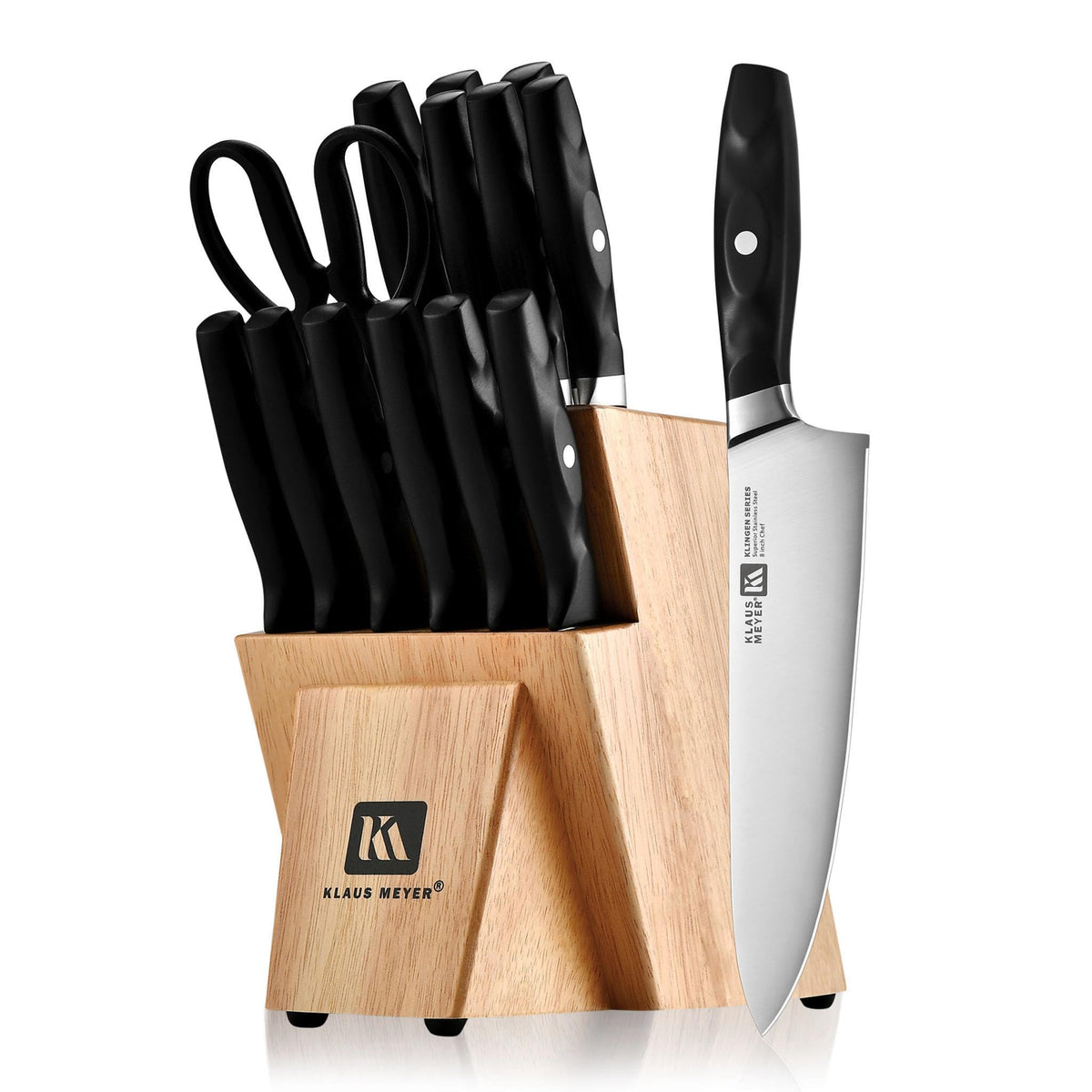 Klaus Meyer knife block set wooden block with blades