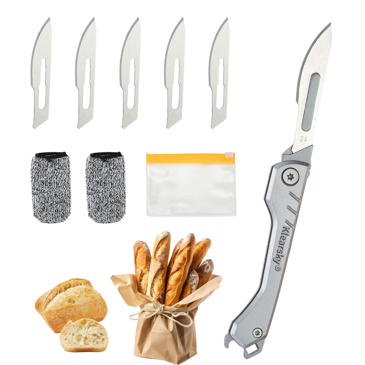 Klearsky bread lame folding design for safe storage