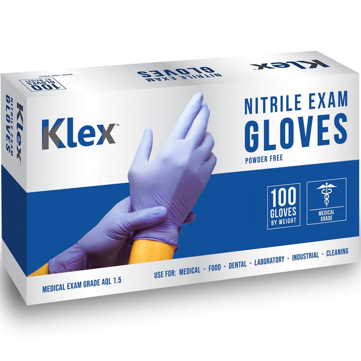 Klex Nitrile Exam Gloves product label