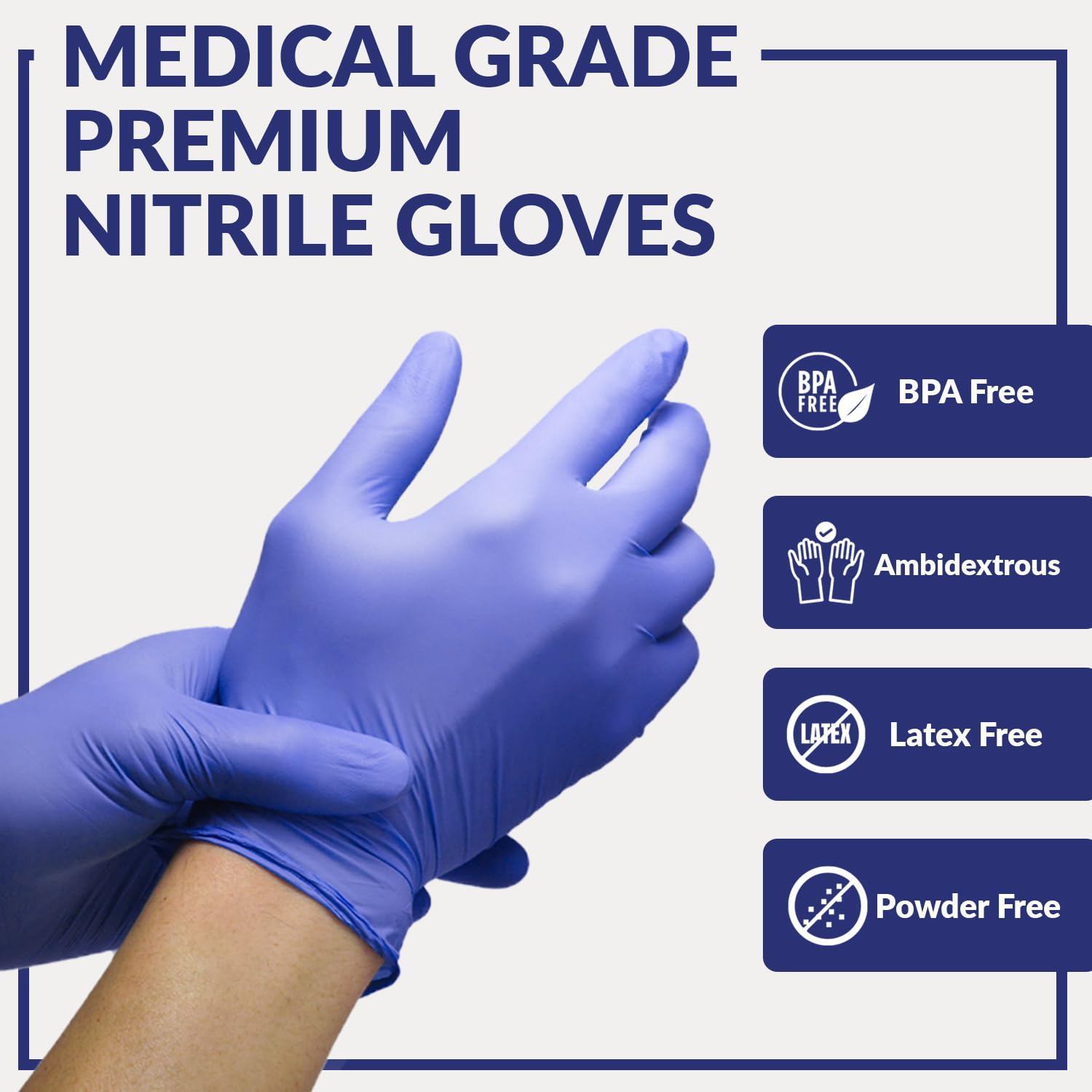 Klex Nitrile Exam Gloves lavender M packaging