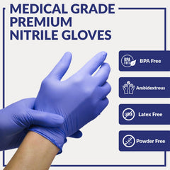 Klex Nitrile Exam Gloves lavender M packaging