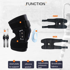 Breathable mesh fabric knee brace with adjustable Velcro straps