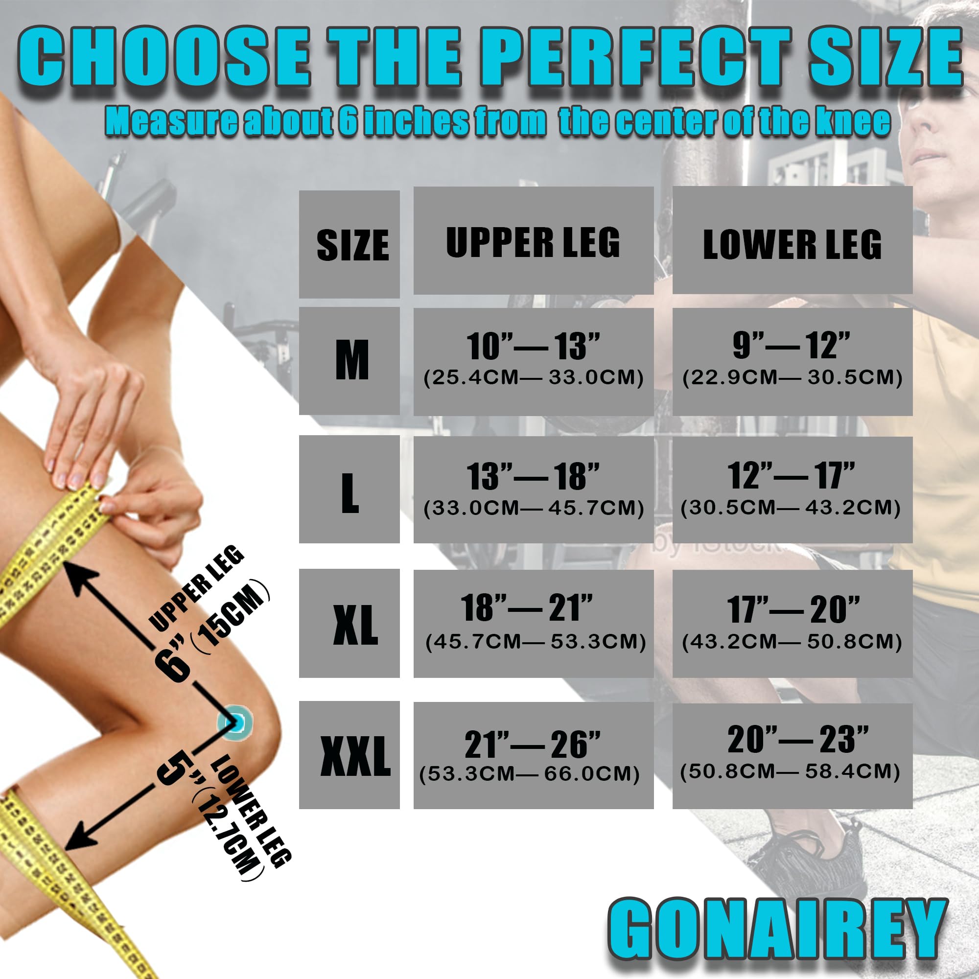 Unisex knee brace size range 13 to 18 inches