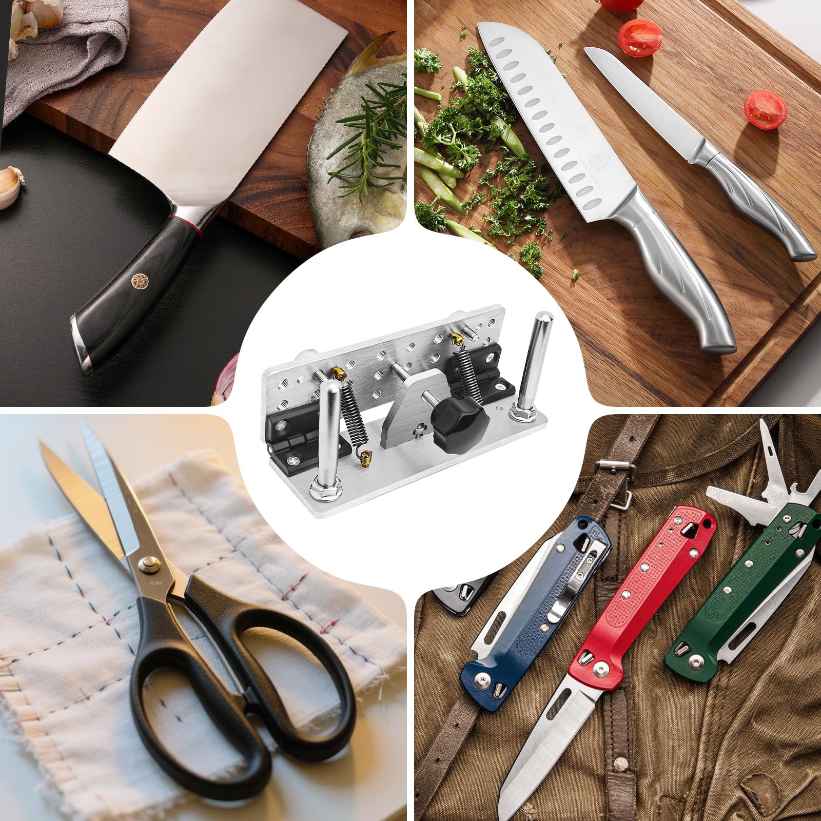 Knife making jig available in small and large sizes