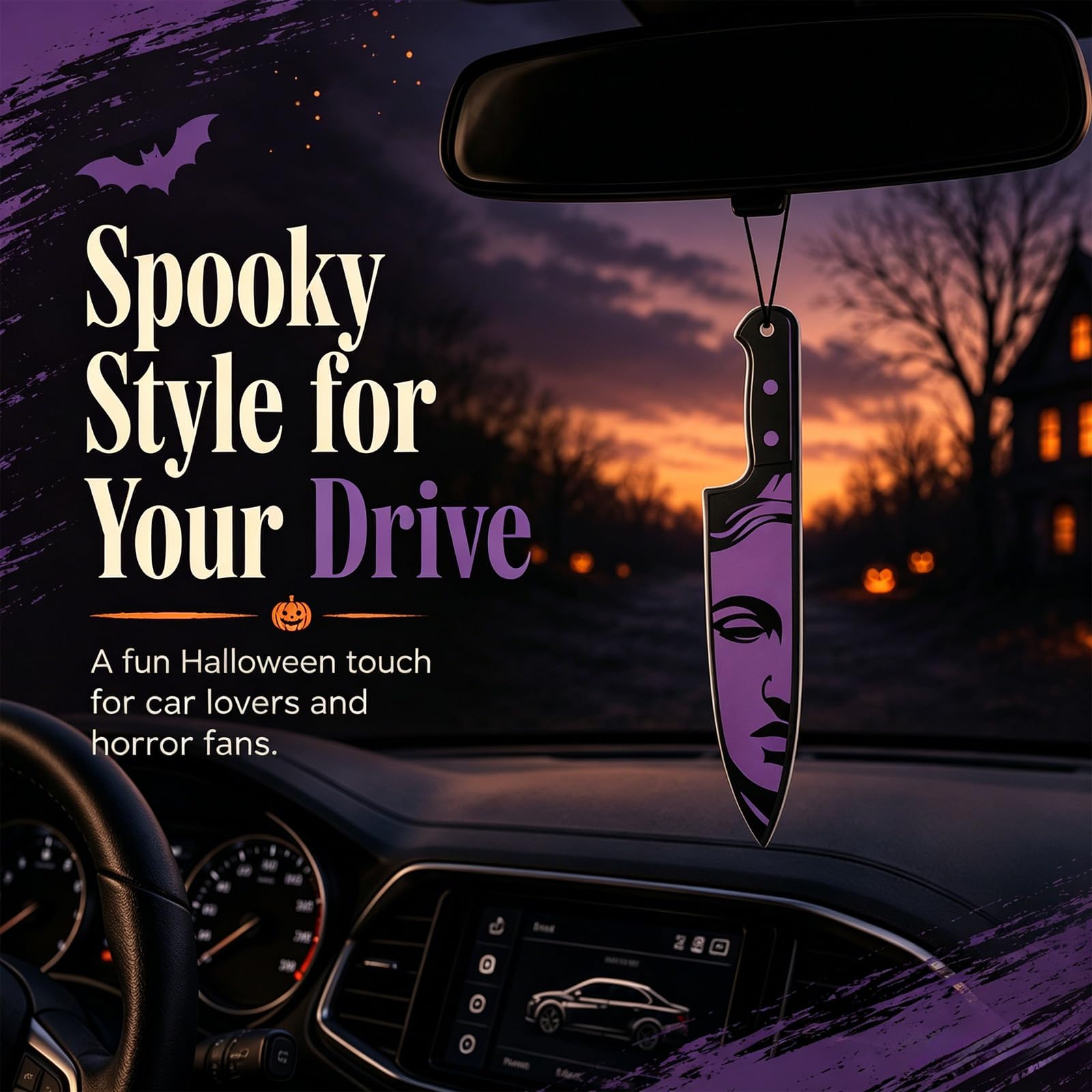 chainsaw design horror air freshener for rearview mirror