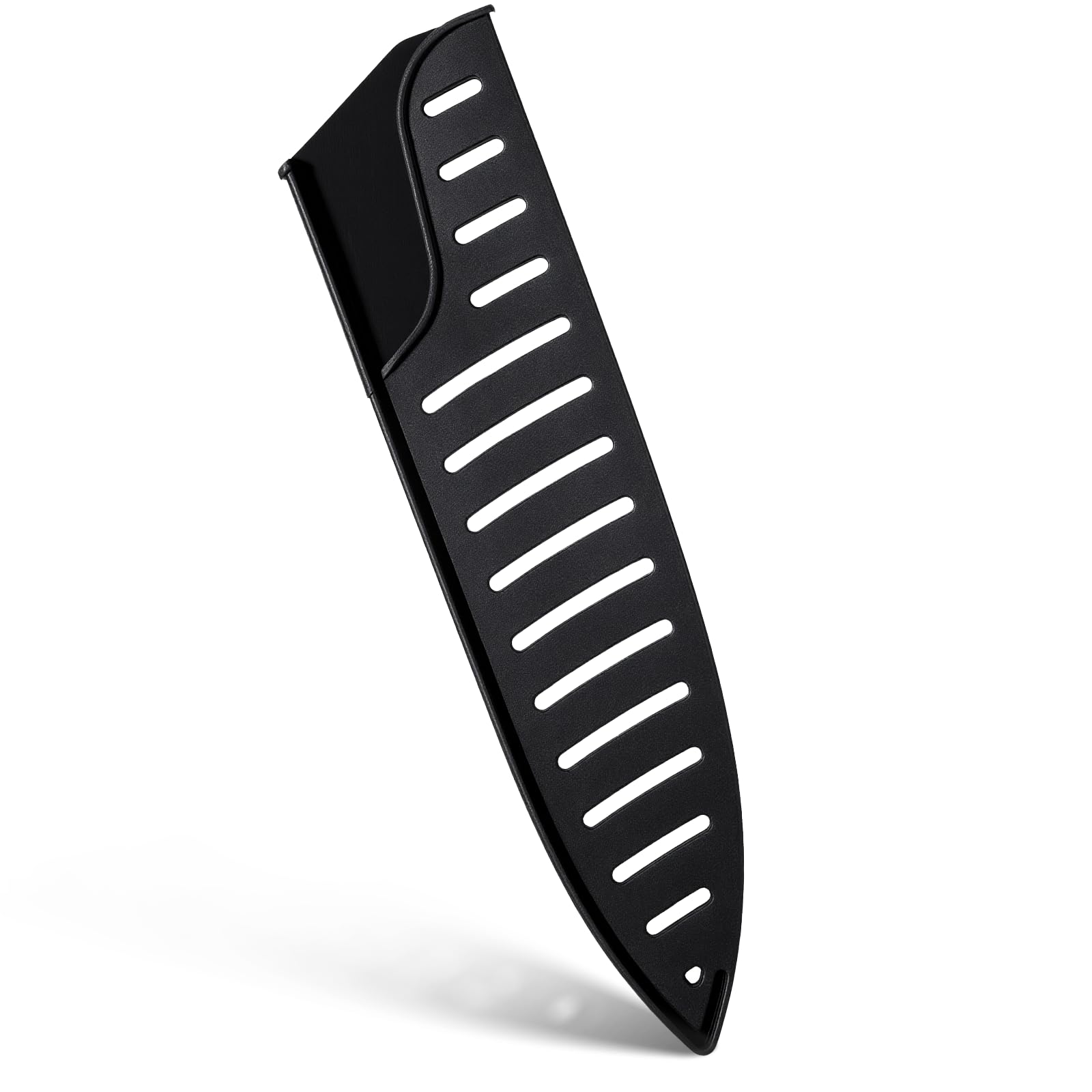 Black 8 inch knife protector sleeve made of plastic