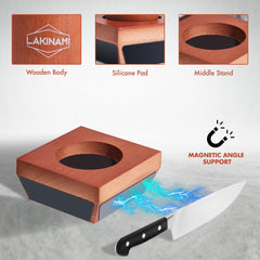 Premium natural wood construction with two N42 magnets