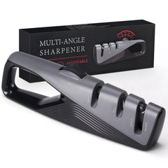 Knife Sharpener showing five angle options for blade edges