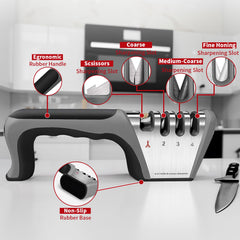 manual kitchen sharpener for knives and scissors