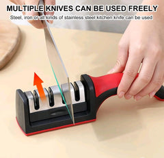 sharpening tool built with rustproof stainless steel and non-bpa plastic
