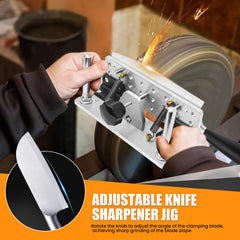 Knife beveling jig for knife making and edge sharpening