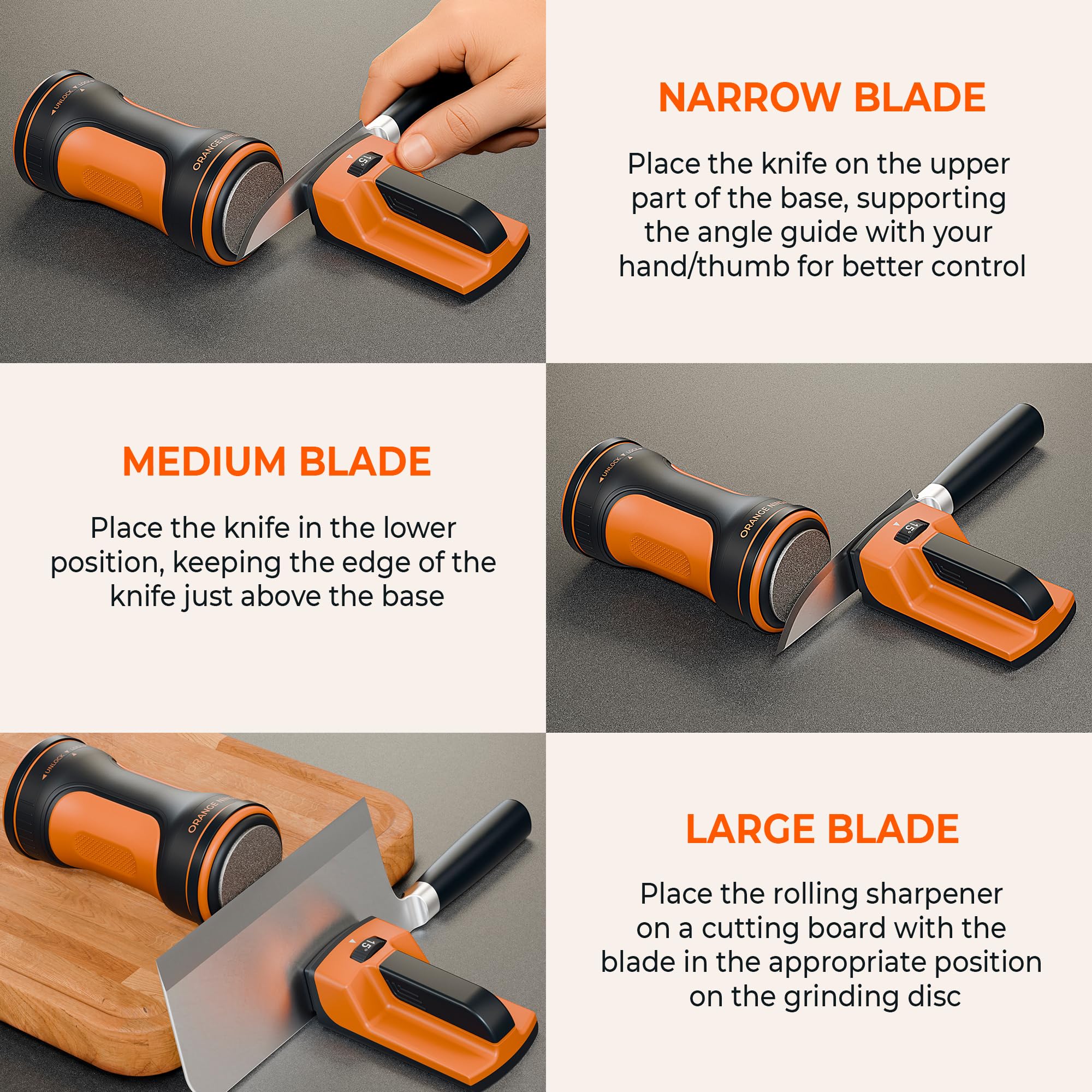 Compact electric knife sharpener kit for home cooks