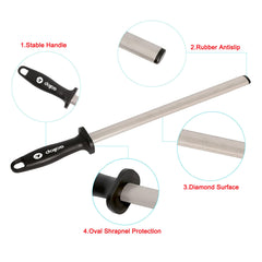 knife sharpening rod for kitchen knives and tools