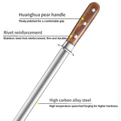 20 degree honing angle shown on sharpening rod
