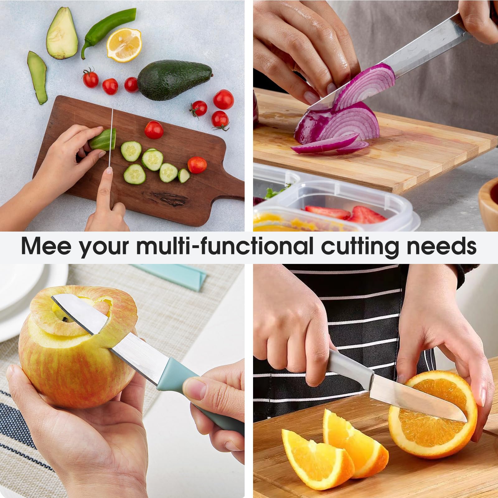 compact portable fruit and vegetable knife set