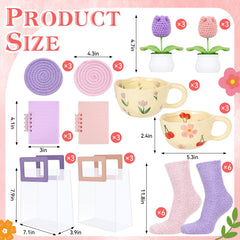 Bulk gift set includes floral ceramic mugs
