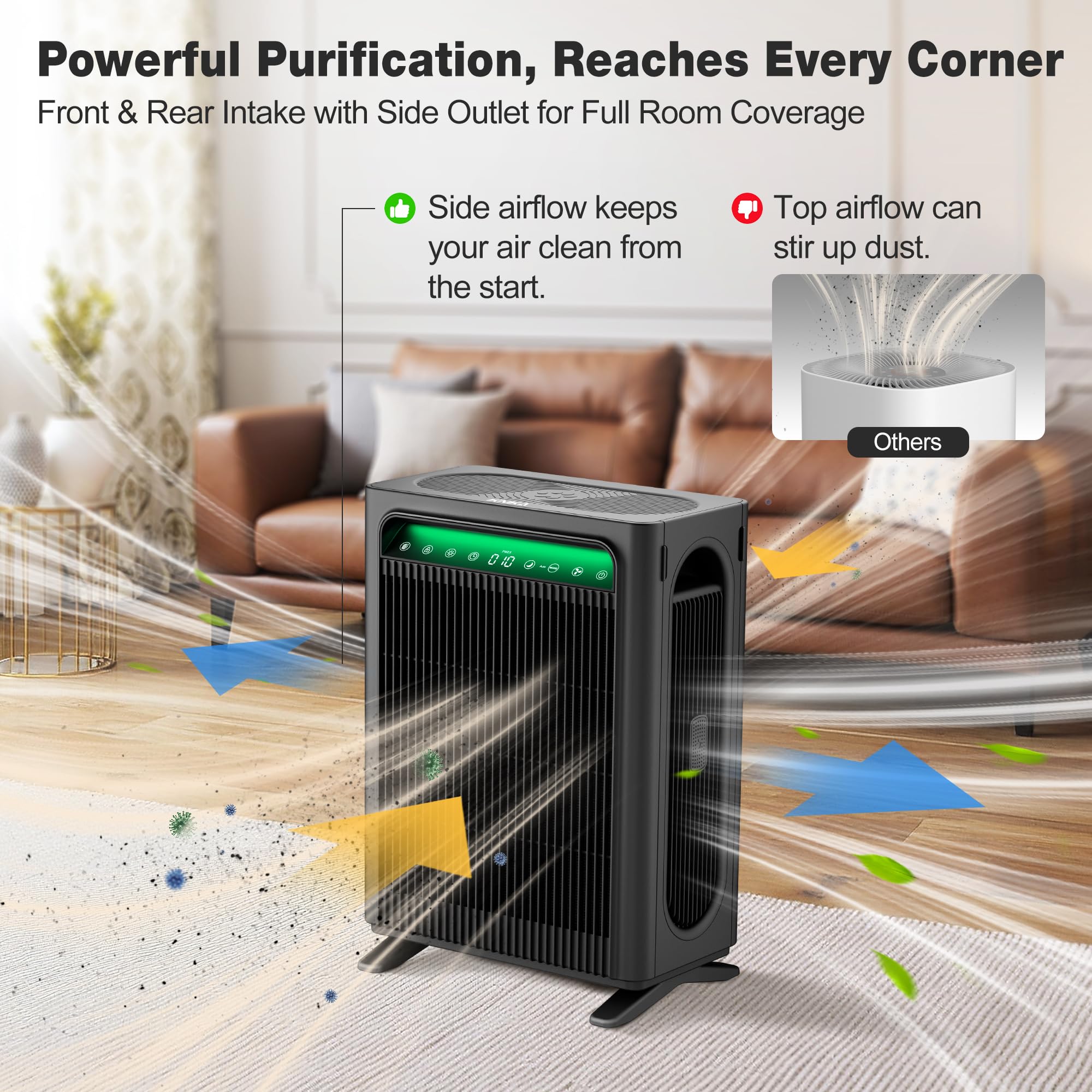 APH4000 air purifier 1695 ft2 capacity graphic