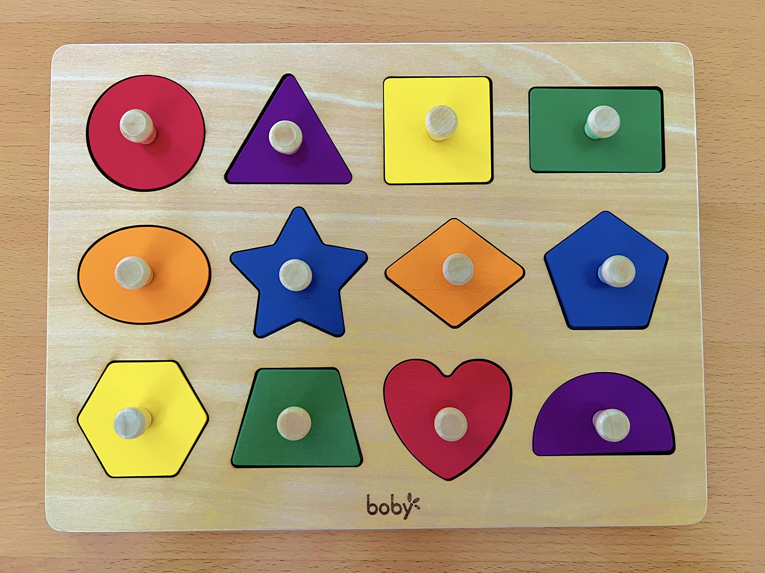 Safe wooden toy with smooth edges and BPA-free paint
