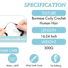 Knotless crochet installation example