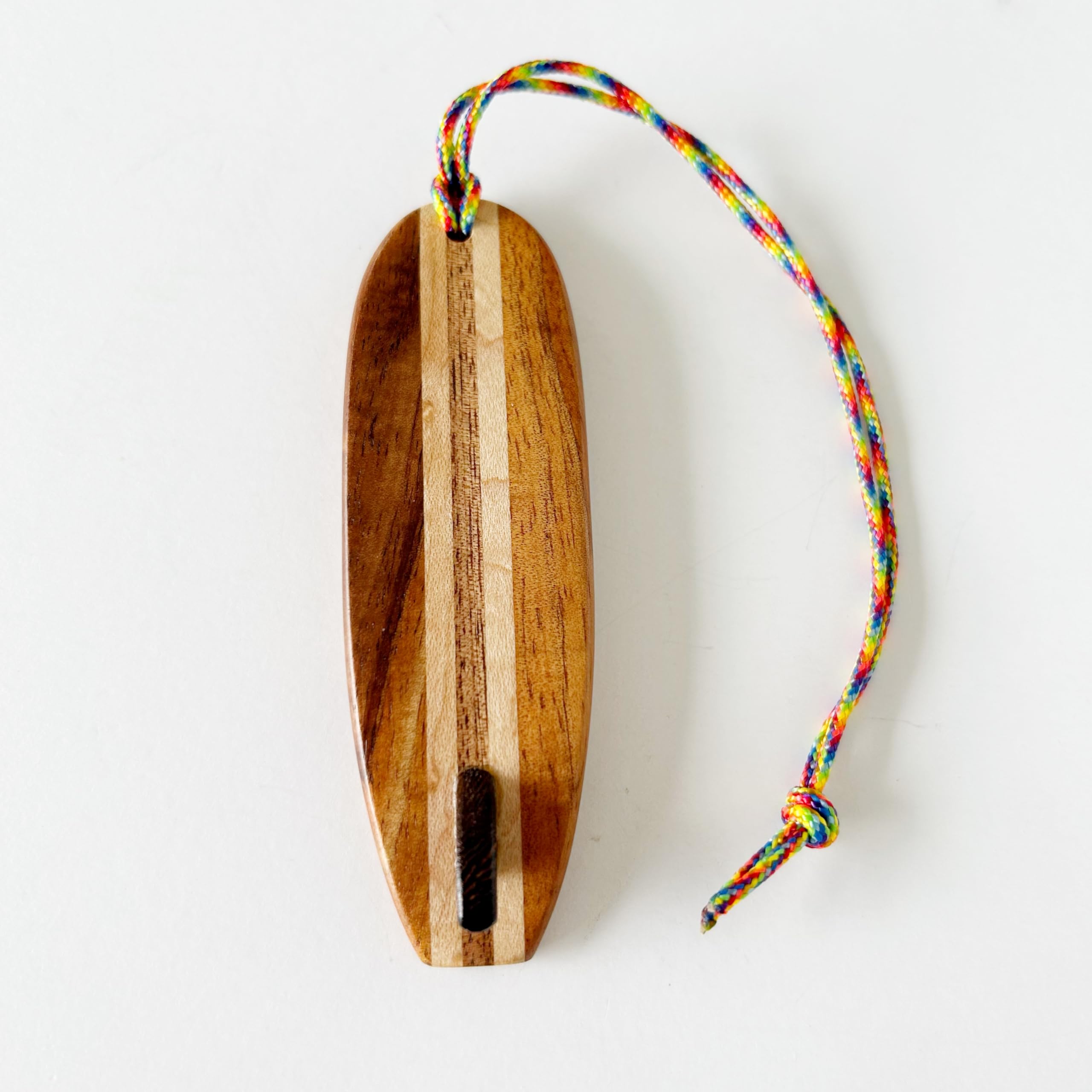 Koa wood surfboard ornament made in Hawaii