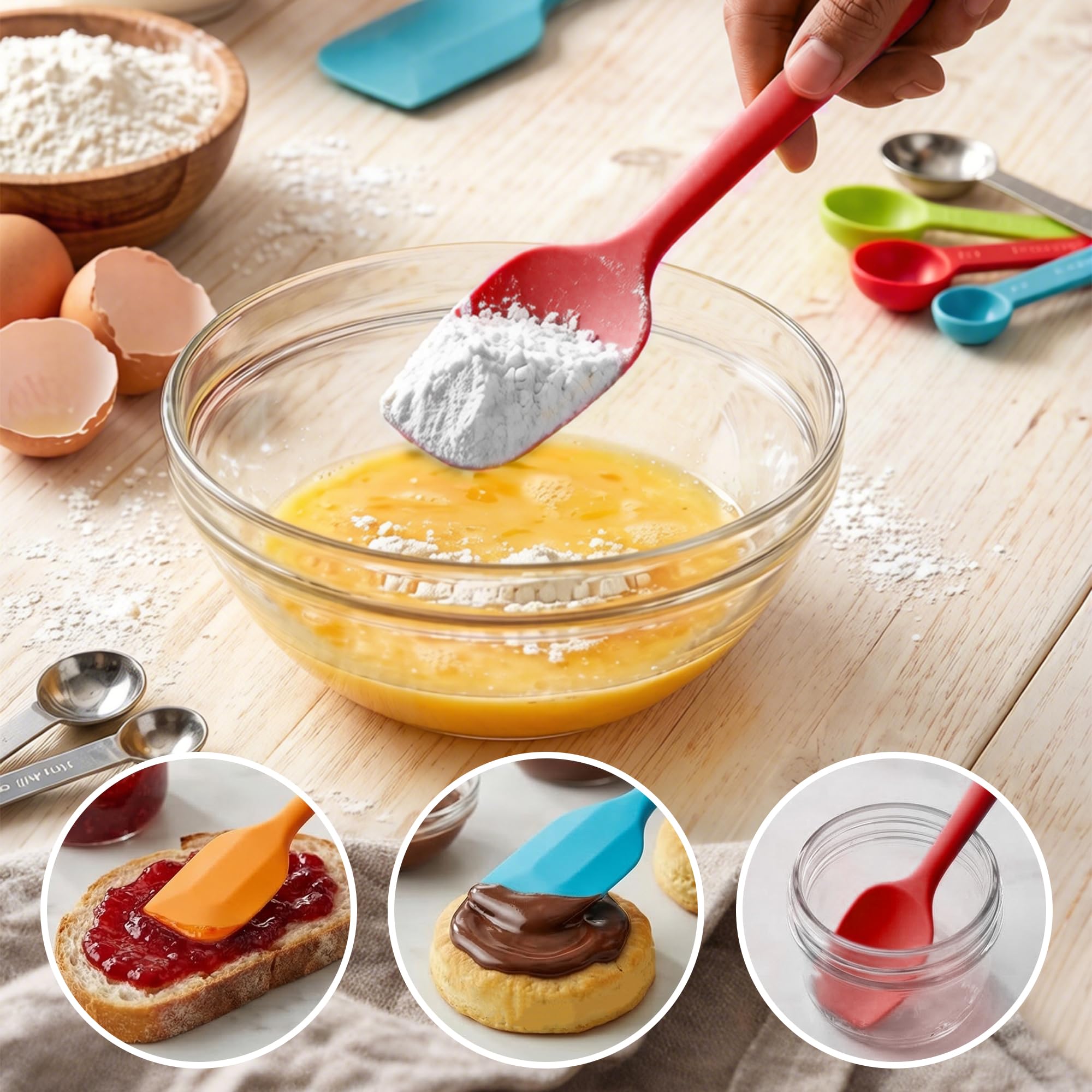 Kodreat heat resistant silicone spatulas varying sizes