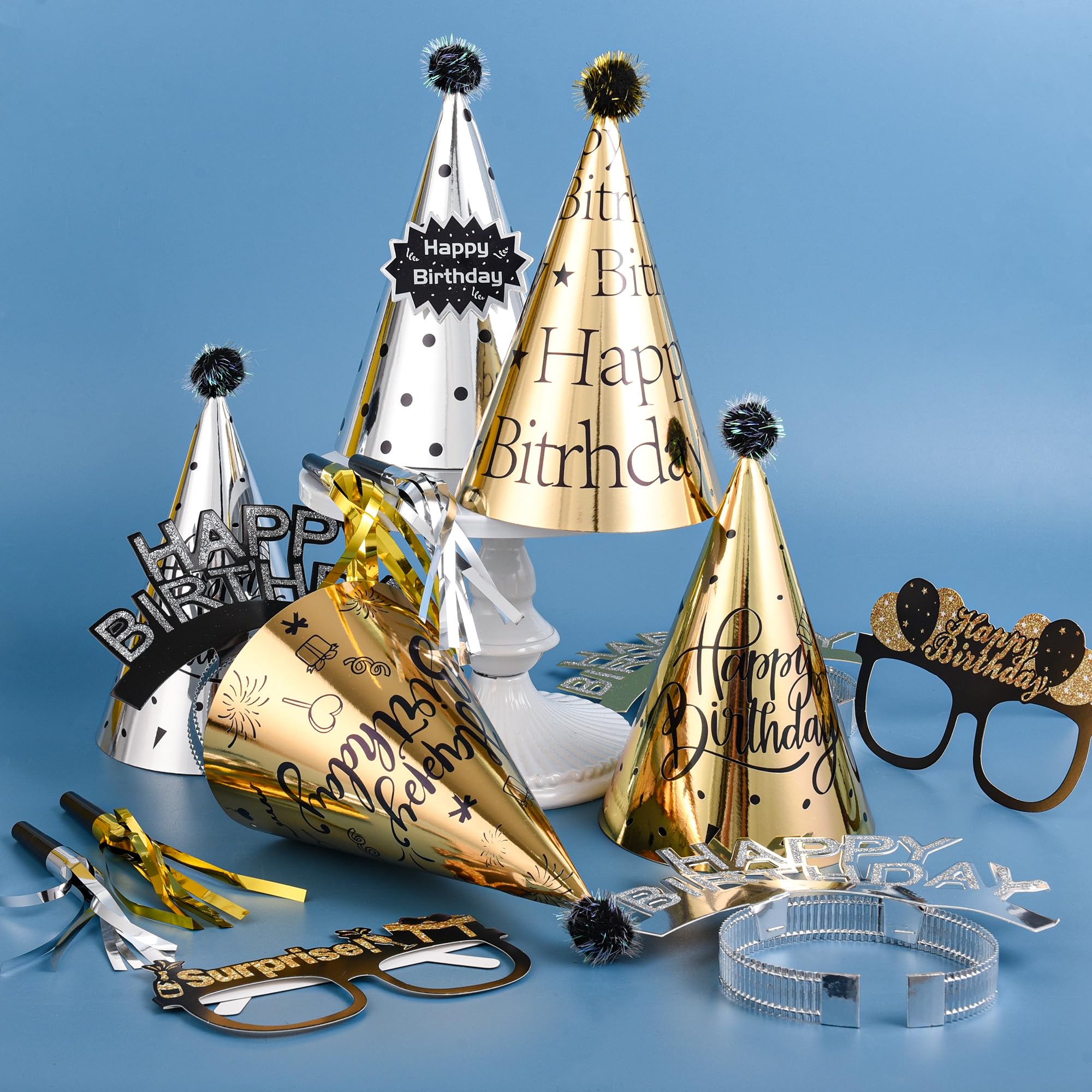 Twelve noise makers from Koeilay birthday set