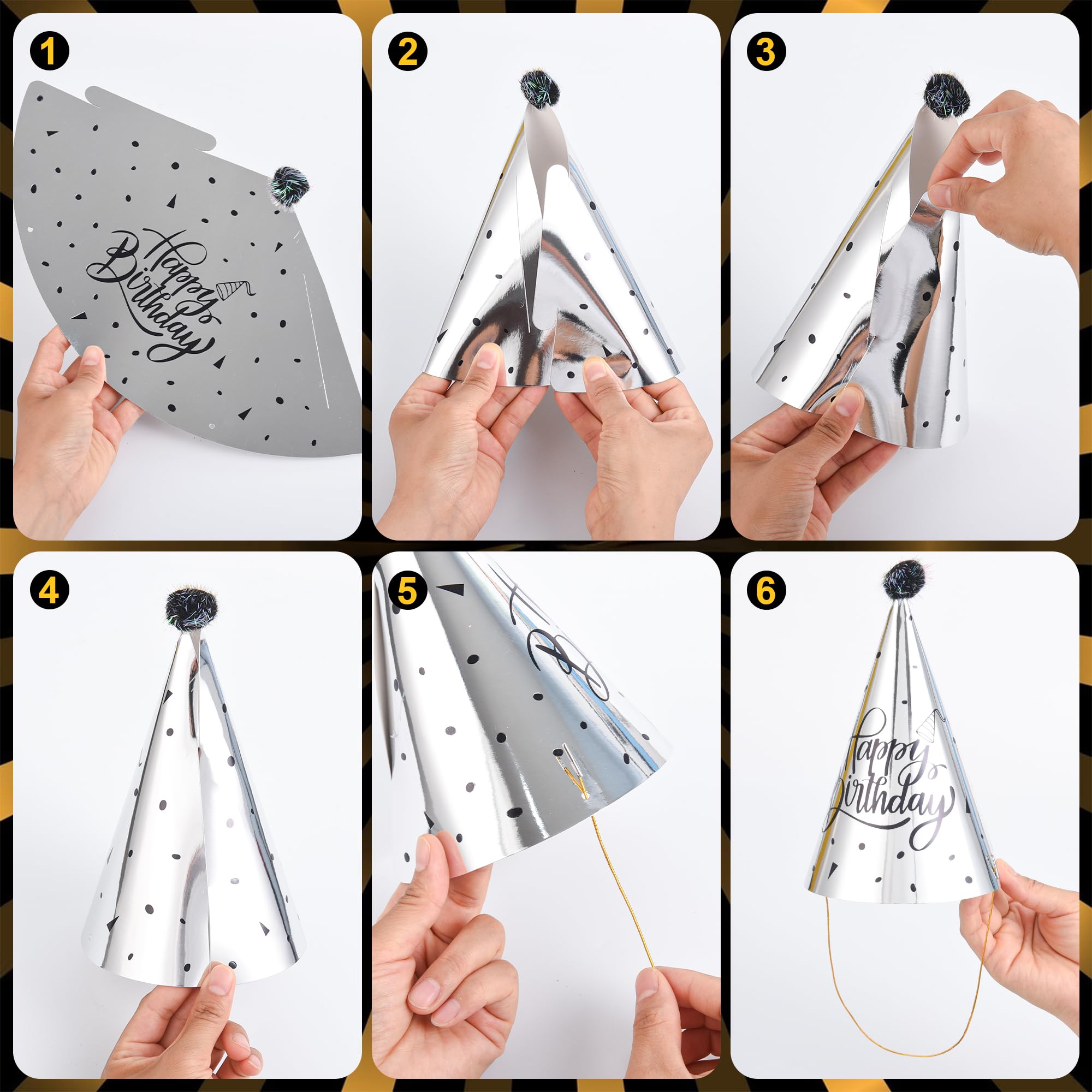 Twelve paper eyeglasses from Koeilay party kit