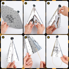 Twelve paper eyeglasses from Koeilay party kit