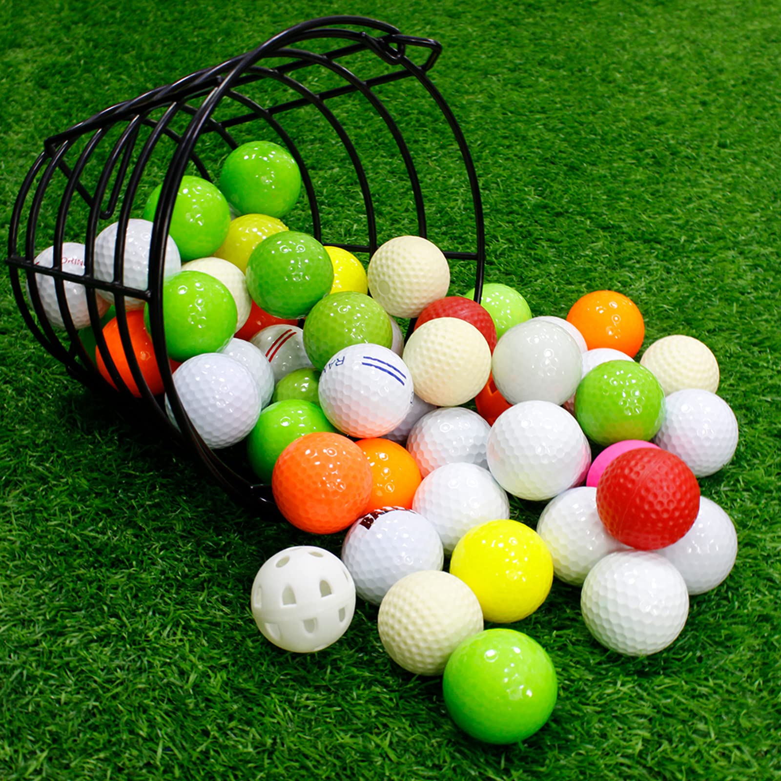 KOFULL holds 50 regular-size golf balls in basket