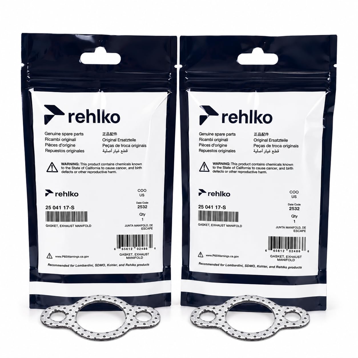 Kohler exhaust manifold gasket 24 041 49-S for installation