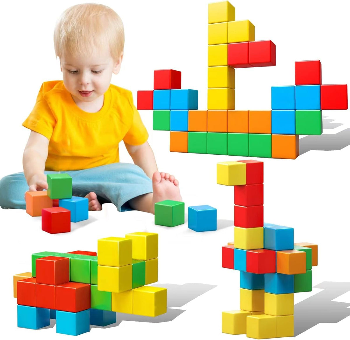 KOIEMAY magnetic blocks large building blocks for kids 3-8