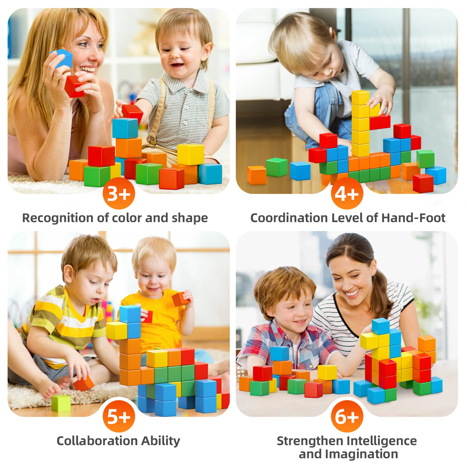 Gift ready KOIEMAY magnetic blocks for kids 3-8 years