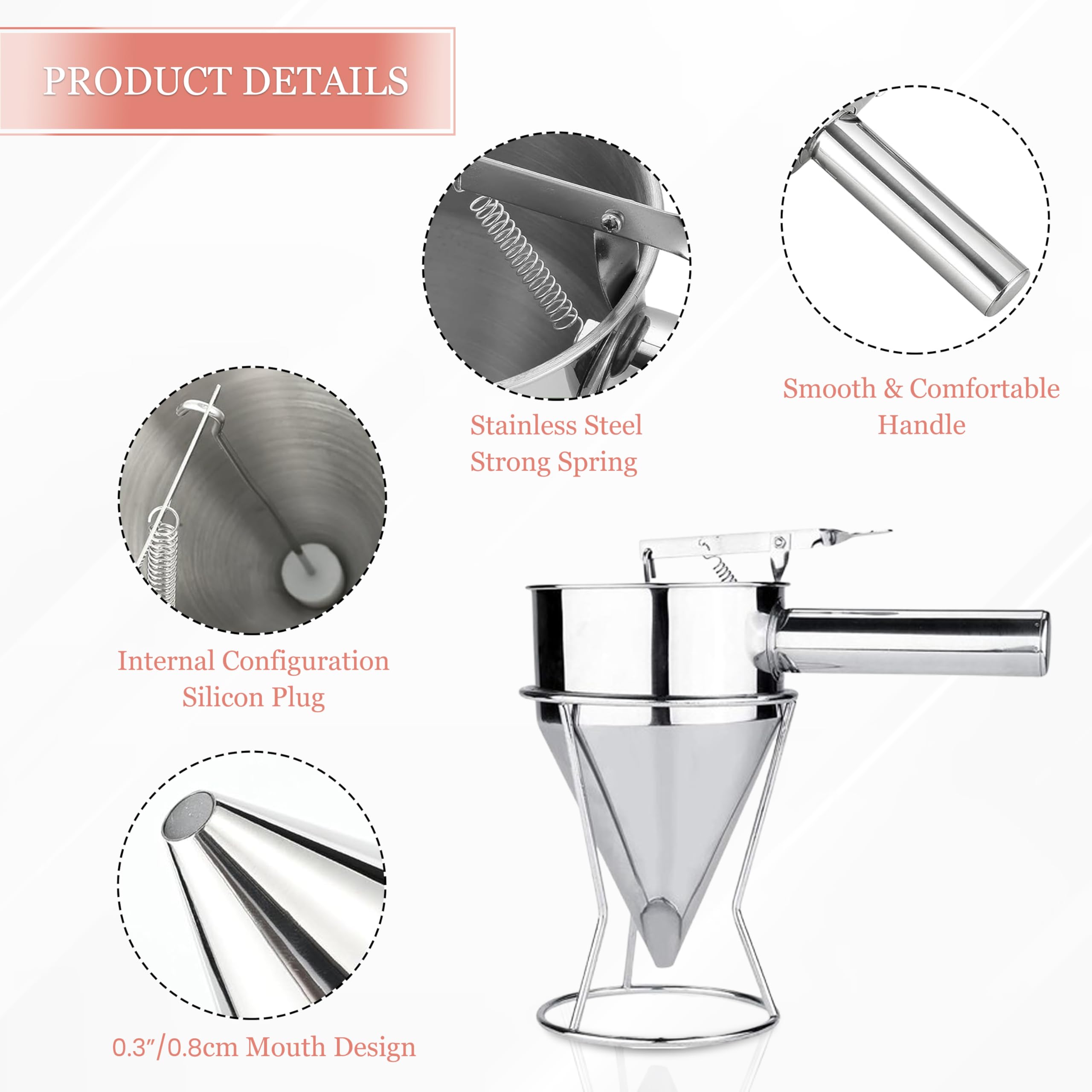 KOLIBROX piston funnel designed for bakery use and home kitchens