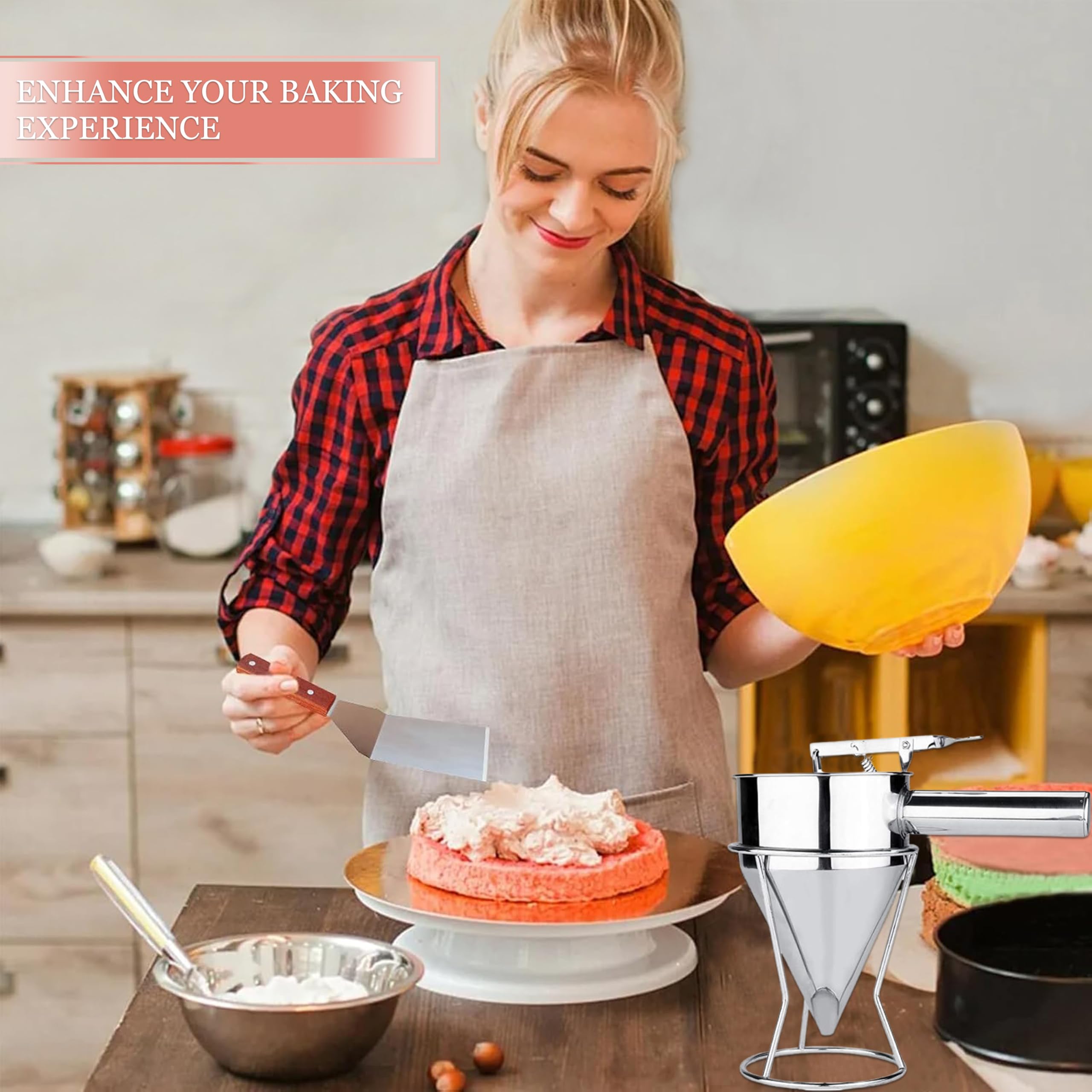 KOLIBROX silver confectionery funnel for sauces and fillings